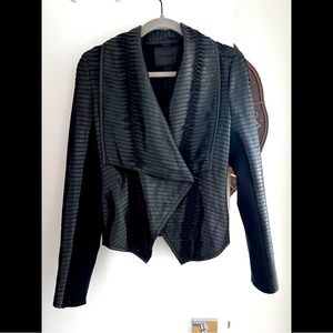 BLANK NYC vegan leather fitted jacket